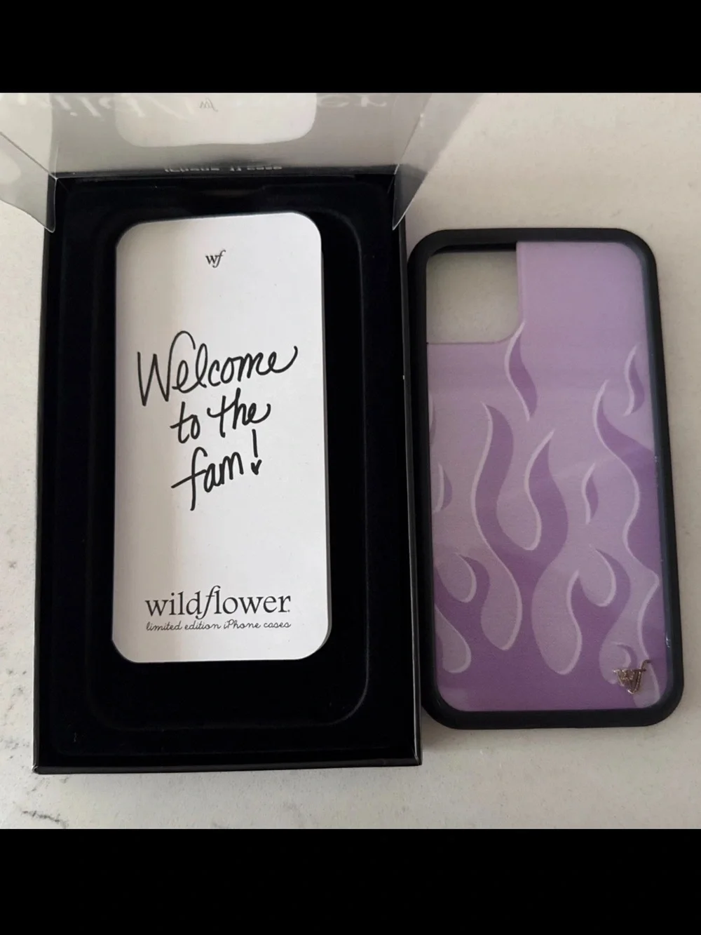 New Rare Wildflower Limited Edition case iPhone 11 Cover Purple flames NIP